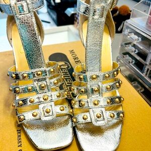 GORGEOUS!!! Jessica Simpson silver and gold high heels